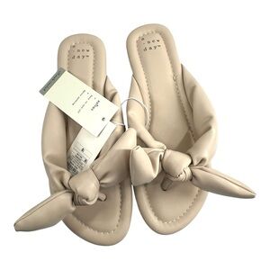 A New Day Cream Women's Knotted Sandals Size 8.5 Brand New With Box
